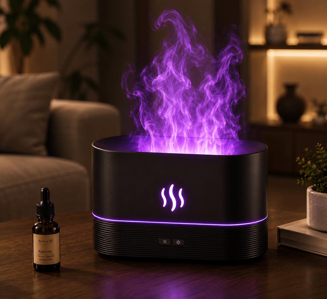 Diffuseur arôme USB effet flamme coloré compact – Portidiff