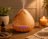 Diffuseur huiles essentielles bois ultrasonique avec lumière LED – Portidiff