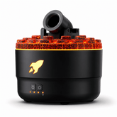 Volcano Flame Aroma Diffuser Smoke Ring Humidifier with Crack Light, décoratif, ultrasonique, huiles essentielles, ambiance maison.